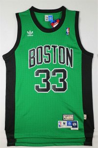 Maillot De Basket Boston Celtics Larry Bird 33 Vert Noir Edge